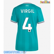 Camisa de time de futebol Liverpool Virgil van Dijk #4 Replicas 3º Equipamento Feminina 2025-26 Manga Curta
